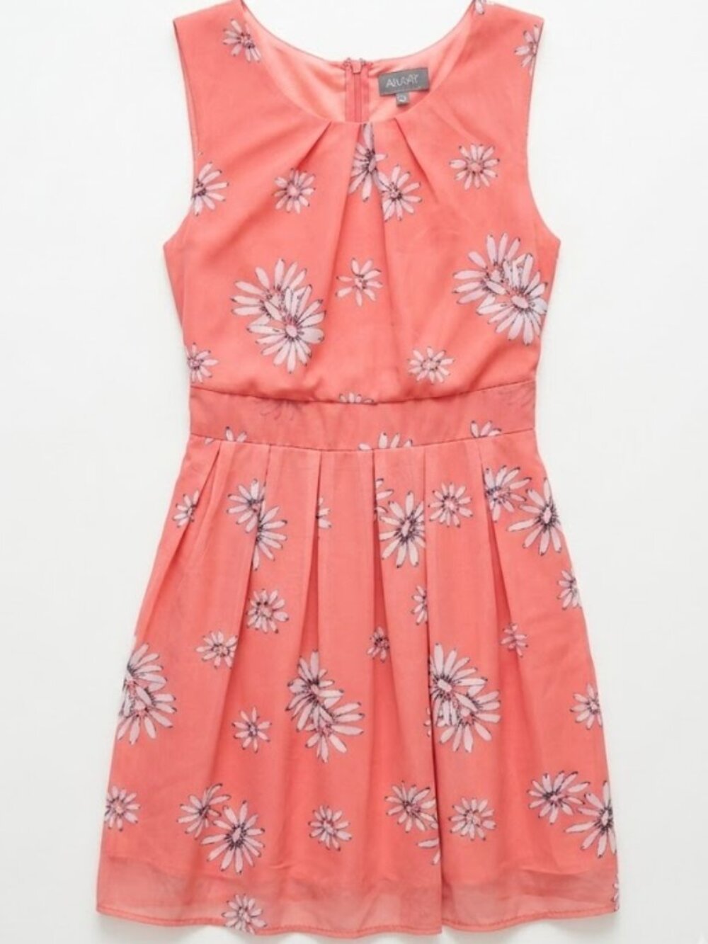 APRICOT Coral Pink Floral Sleeveless Mini Dress